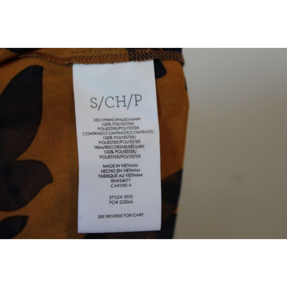 NWT Cabi Floral Harmony Ruffle Boho Blouse 3953 Brown Blue Size Small H14864 - Picture 7 of 12